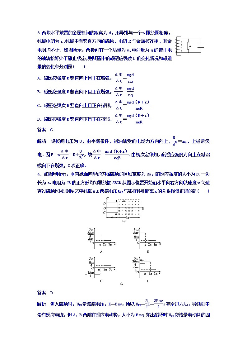 2021高考物理大一轮复习题组层级快练：第十单元 电磁感应 作业46 Word版含答案02