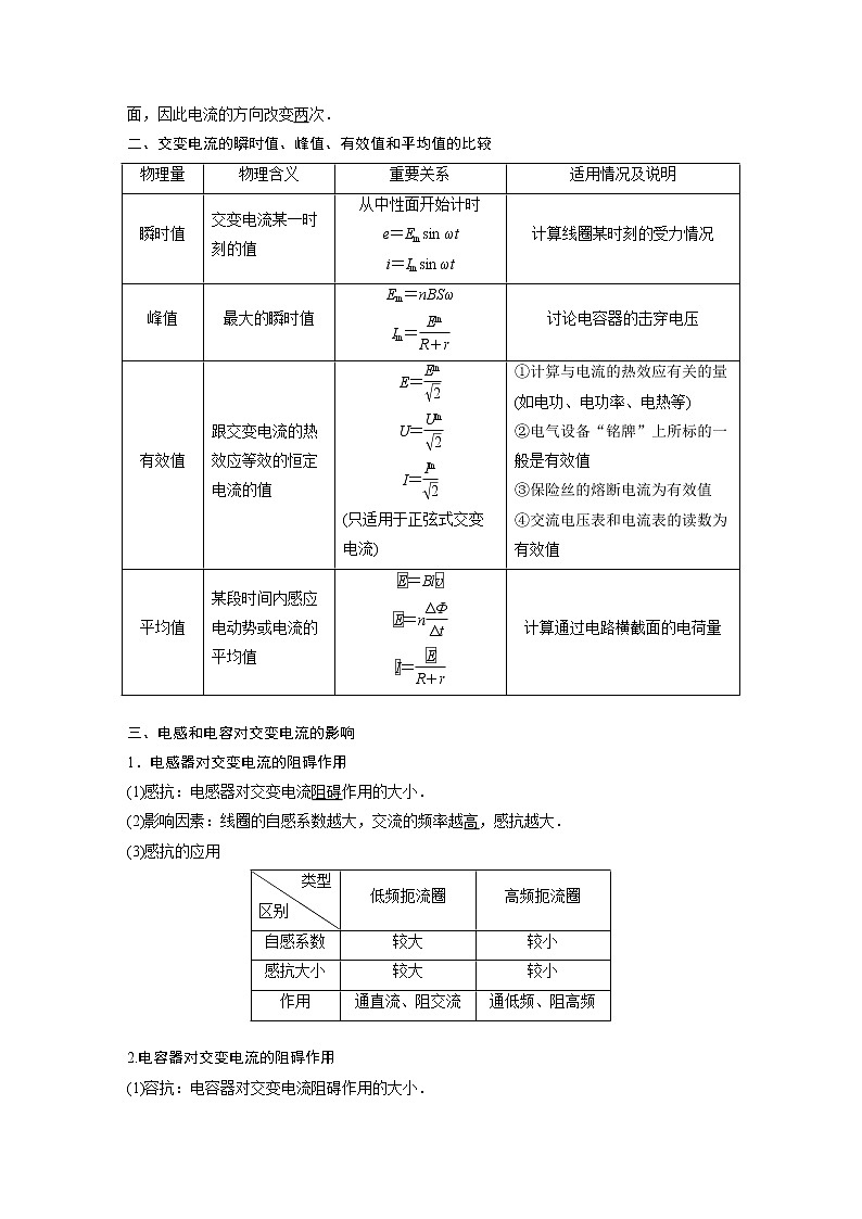 2018版高考物理配套文档：第九章 第3讲 交变电流 Word版含解析 试卷02