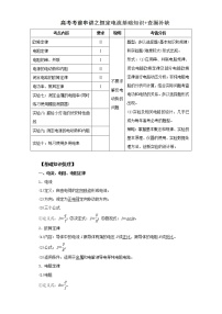 2021届高考物理考前复习大串讲-专题09 恒定电流基础知识+查漏补缺 Word版含解析