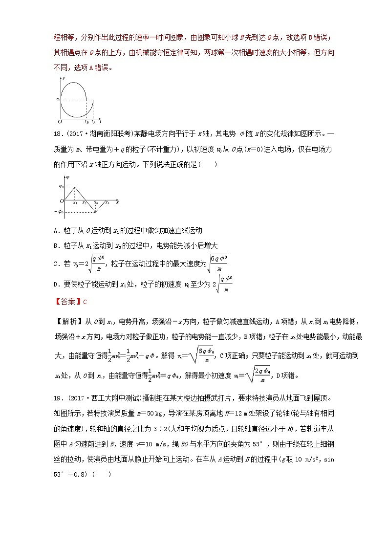 2021届高考物理考前复习大串讲-专题16 高考预测卷（一）物理部分 Word版含解析03