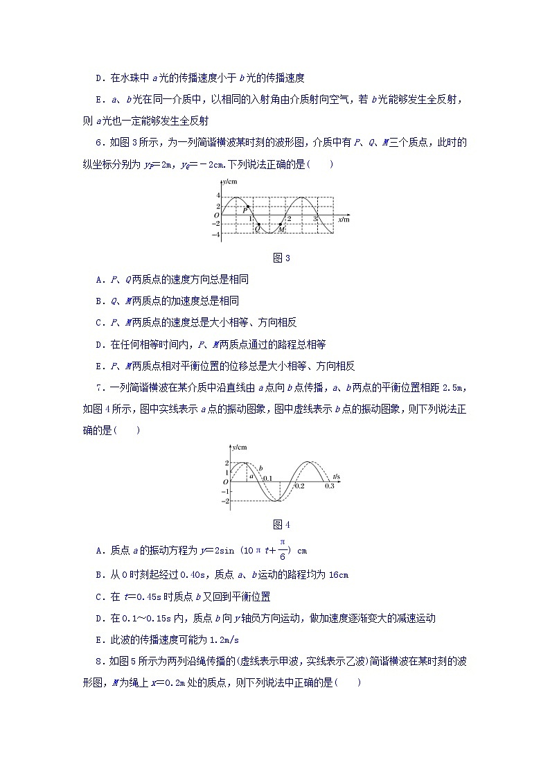 2021届高考物理（全国通用）精练 第十四章 机械振动与机械波　光　电磁波与相对论 Word版含答案03