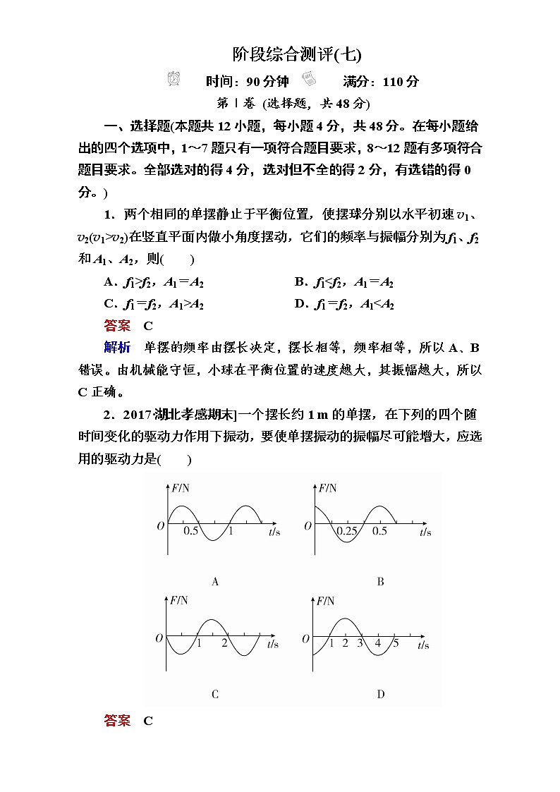 2018年高考考点完全题物理考点通关练：阶段综合测评7 Word版含解析第1页