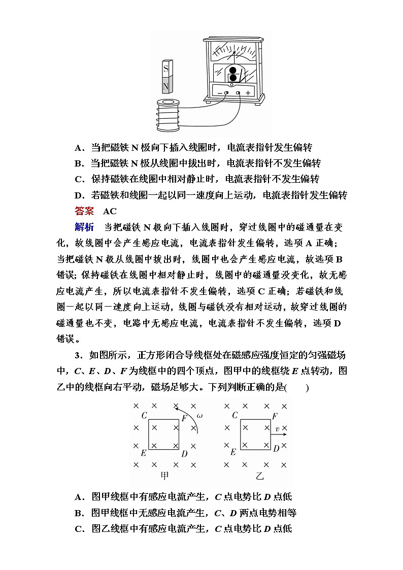 2018年高考考点完全题物理考点通关练：考点35 电磁感应现象 楞次定律02