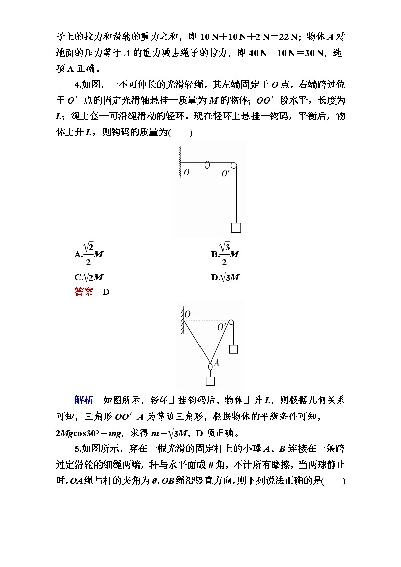 2018年高考考点完全题物理考点通关练：强化训练2 Word版含解析03