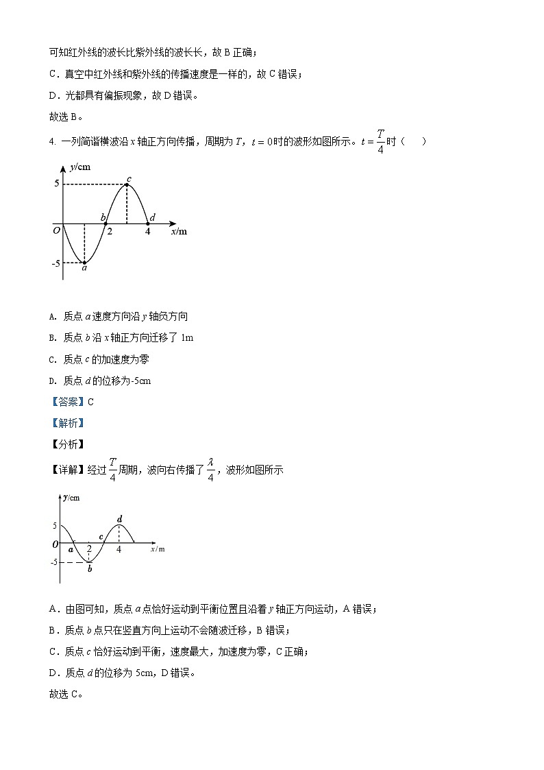 2020年天津市高考物理试卷（新高考）答案解析（精编）03