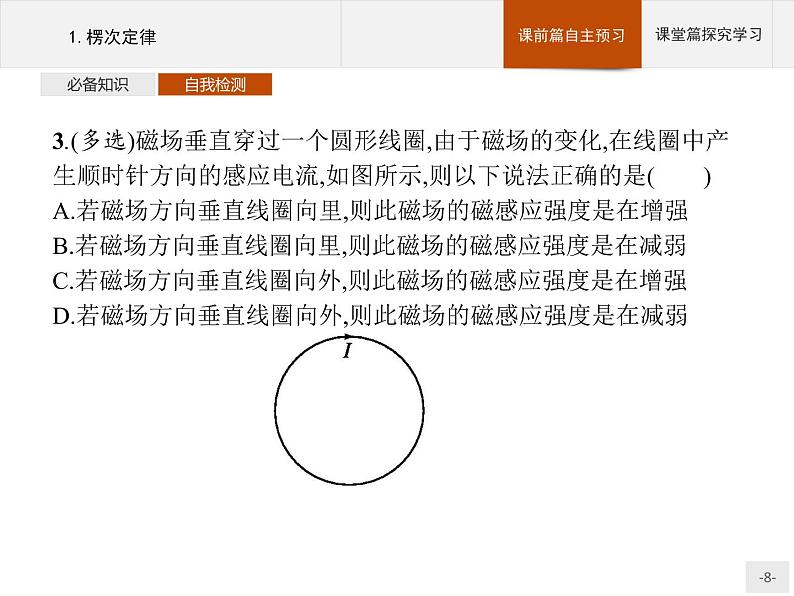 人教版（2019）物理选择性必修第二册课件第二章　1.楞次定律08
