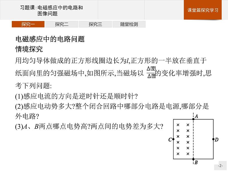 人教版（2019）物理选择性必修第二册课件第二章　习题课电磁感应中的电路和图像问题02