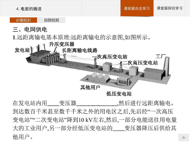 人教版（2019）物理选择性必修第二册课件第三章　4.电能的输送05