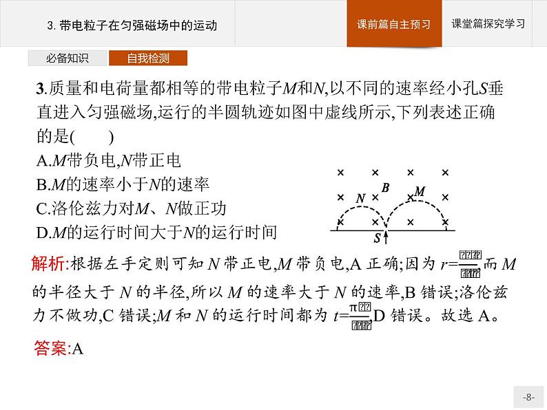 人教版（2019）物理选择性必修第二册课件第一章　3.带电粒子在匀强磁场中的运动08