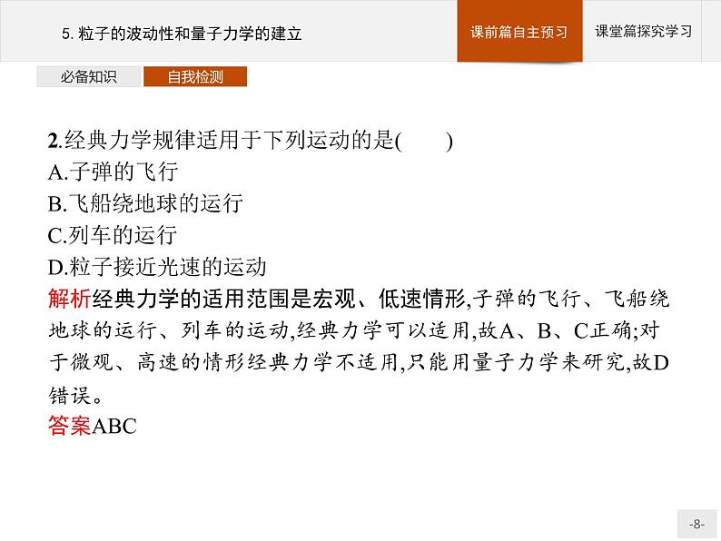 人教版物理选修第三册4.5《粒子的波动性和量子力学的建立》课件08