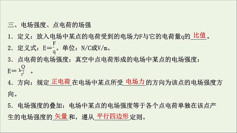 2022届高考物理一轮复习第七章静电场第1讲库仑定律电场力的性质课件新人教版04