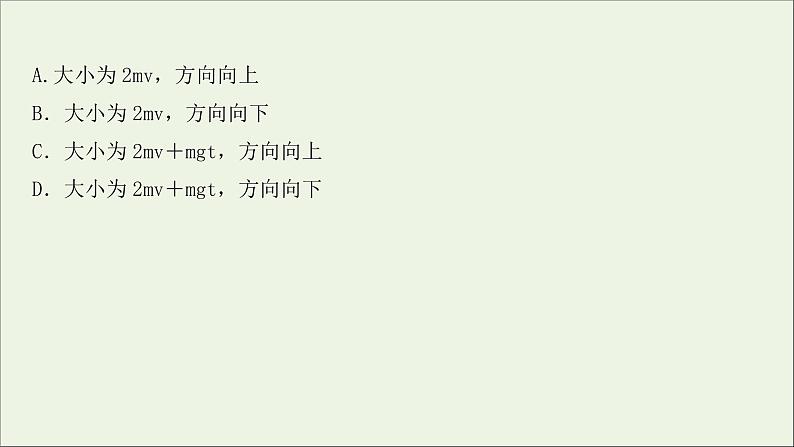 2022届高考物理一轮复习课时作业18动量动量定理课件新人教版05