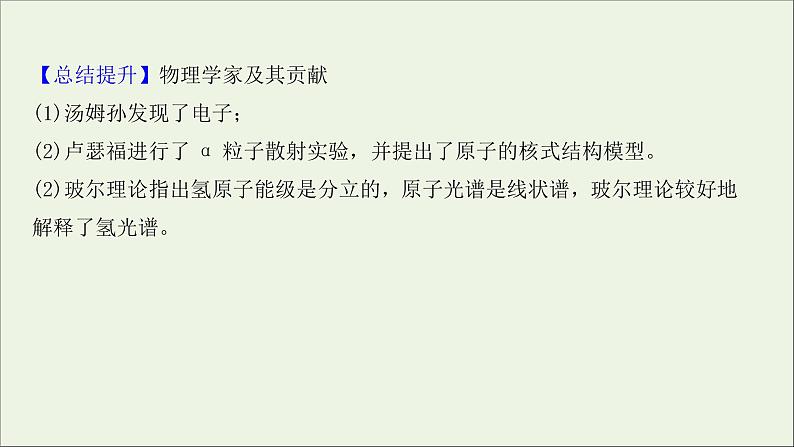 2022届高考物理一轮复习课时作业34原子结构氢原子光谱课件新人教版04