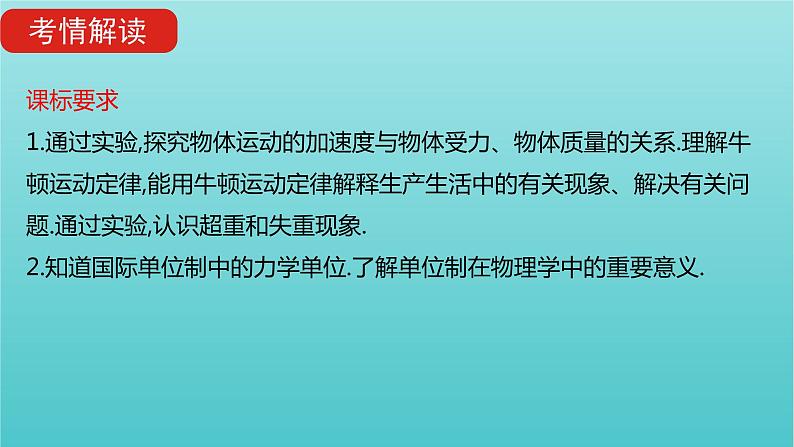 全国版2022高考物理一轮复习专题三牛顿运动定律课件02