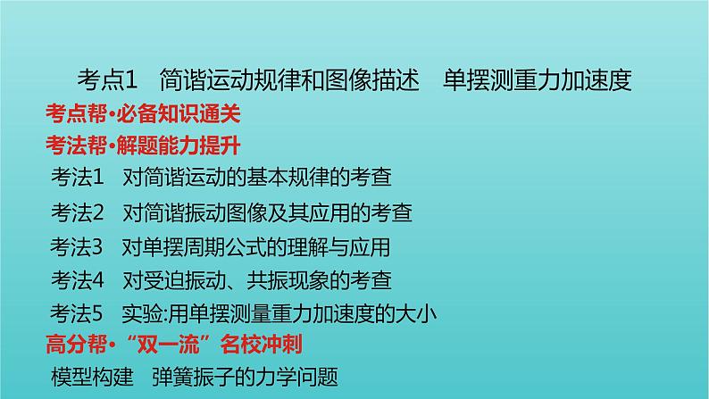 全国版2022高考物理一轮复习专题十五机械振动和机械波课件07