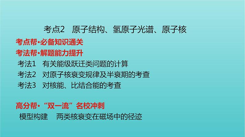 全国版2022高考物理一轮复习专题十三原子物理课件08