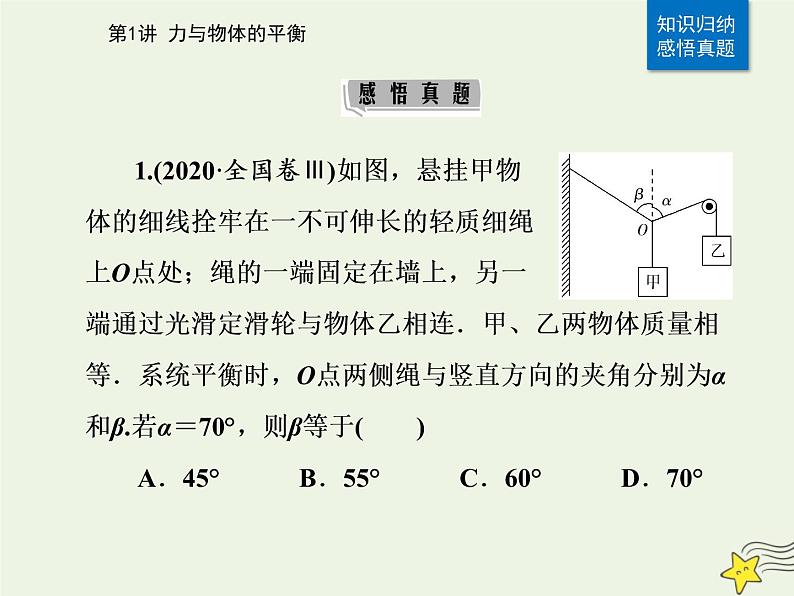 2021年高考物理二轮复习第一部分第1讲力与物体的平衡课件08