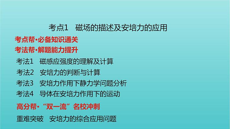 全国版2022高考物理一轮复习专题十磁澄件07