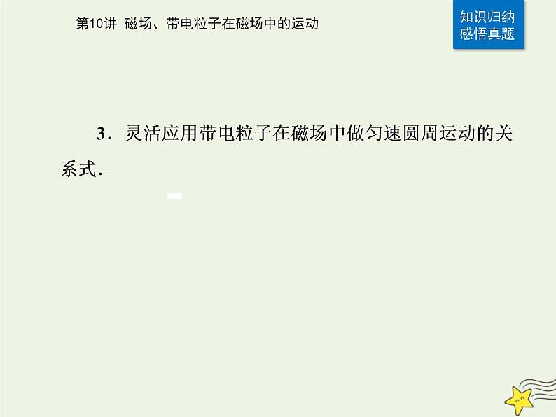 2021年高考物理二轮复习第一部分第10讲磁场带电粒子在磁场中的运动课件04