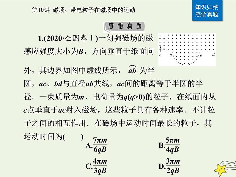 2021年高考物理二轮复习第一部分第10讲磁场带电粒子在磁场中的运动课件05