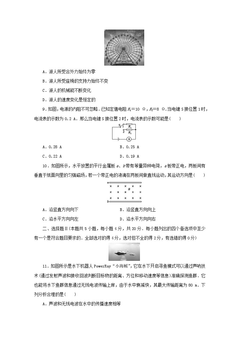 浙江专用2021届高考物理二轮复习评估验收仿真模拟卷十五含解析03