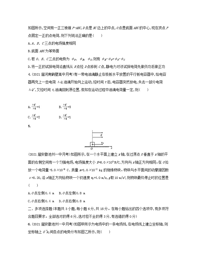 2022高考物理一轮复习单元练七静电场含解析第2页