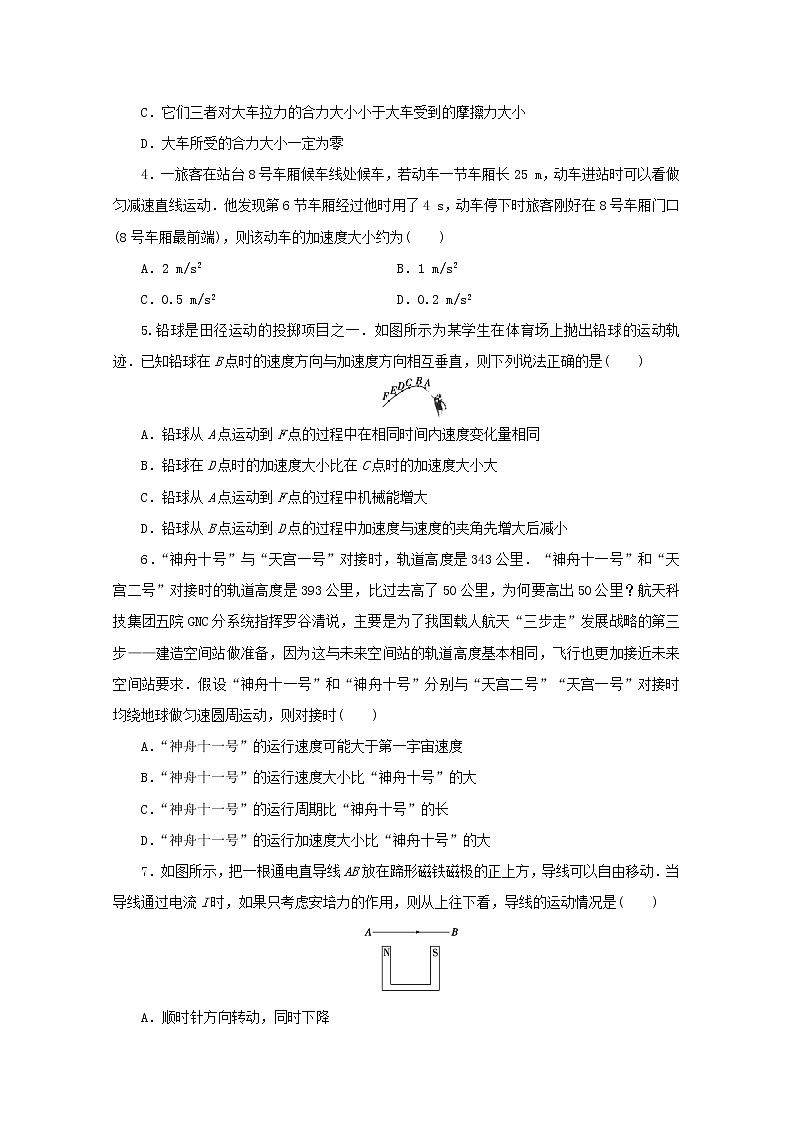 浙江专用2021届高考物理二轮复习评估验收仿真模拟卷十含解析02