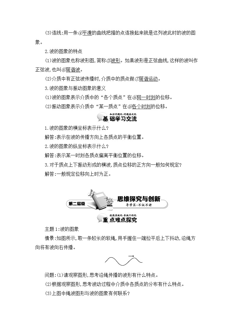 人教版选修3-4 12.2　波 的 图 象 教案 word版含答案02