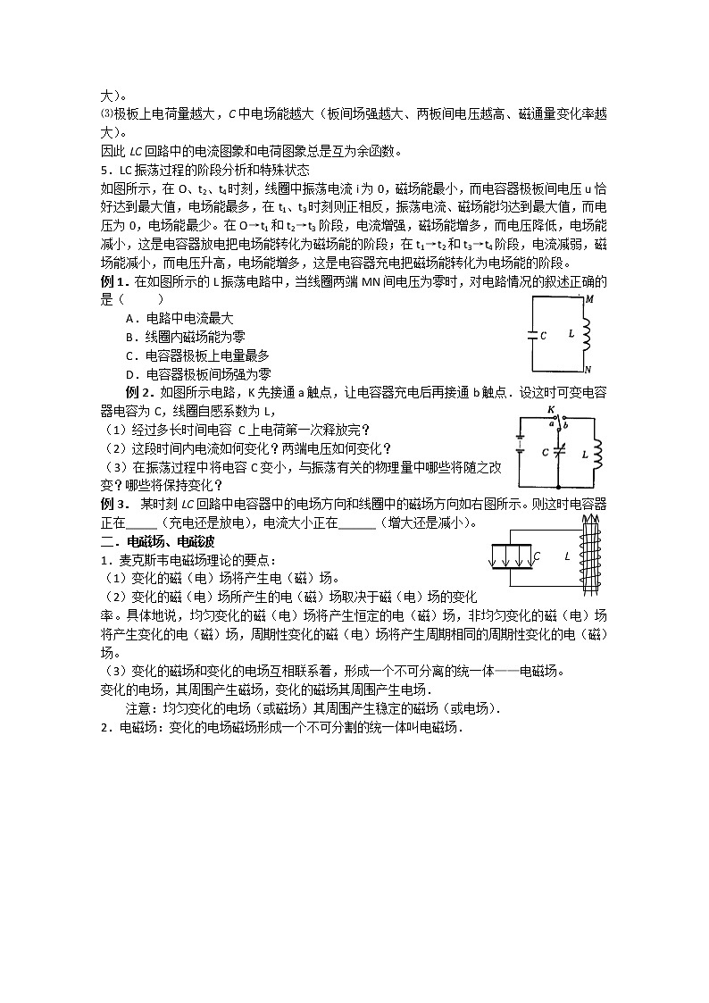 109高考物理专题复习精品：电磁振荡电磁波相对论(学生版)10902