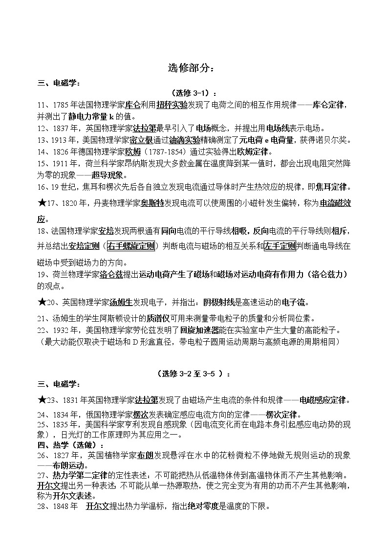 99高考物理学史复习专题(多资料总结)-全国卷99第2页