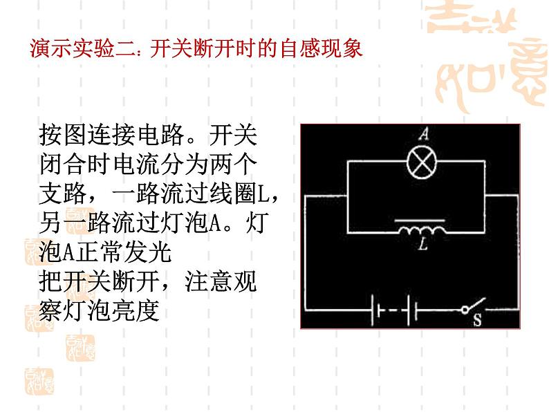 高中物理人教版选修1-1课件 自感现象 涡流ppt05