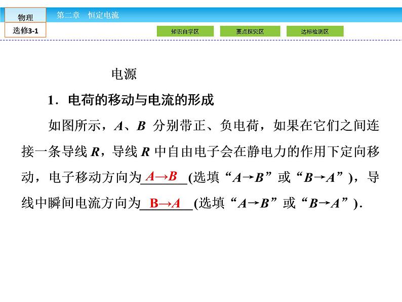 （人教版）高中物理选修3-1课件：第2章 恒定电流2.1第4页