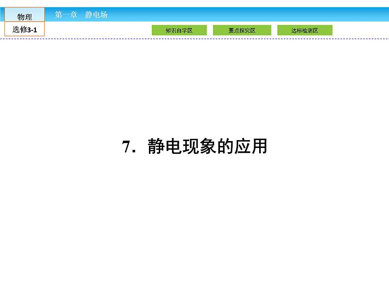 （人教版）高中物理选修3-1课件：第1章 静电场1.701