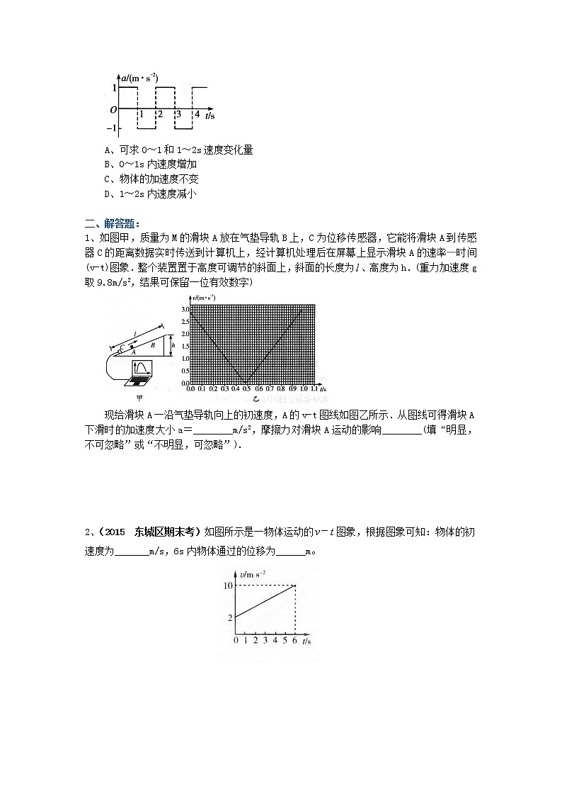 高一物理  速度变化快慢的描述——加速度 巩固练习(提高)第3页