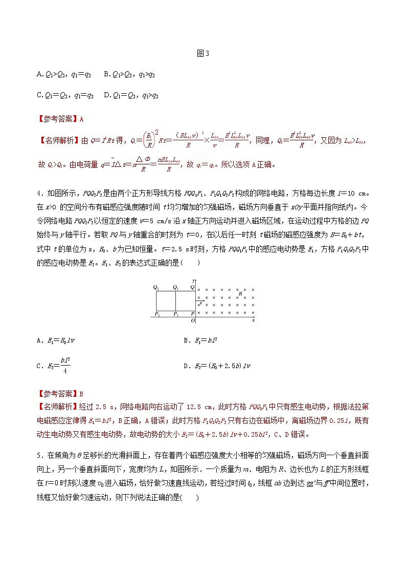 高考物理二轮考点精练专题10.14《线框切割磁感线问题》（含答案解析）第3页