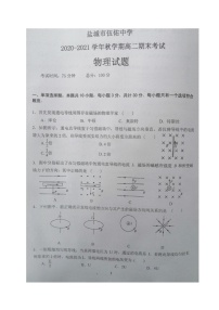 江苏省盐城市伍佑中学2020-2021学年高二上学期期末考试物理试题（图片版，无答案）