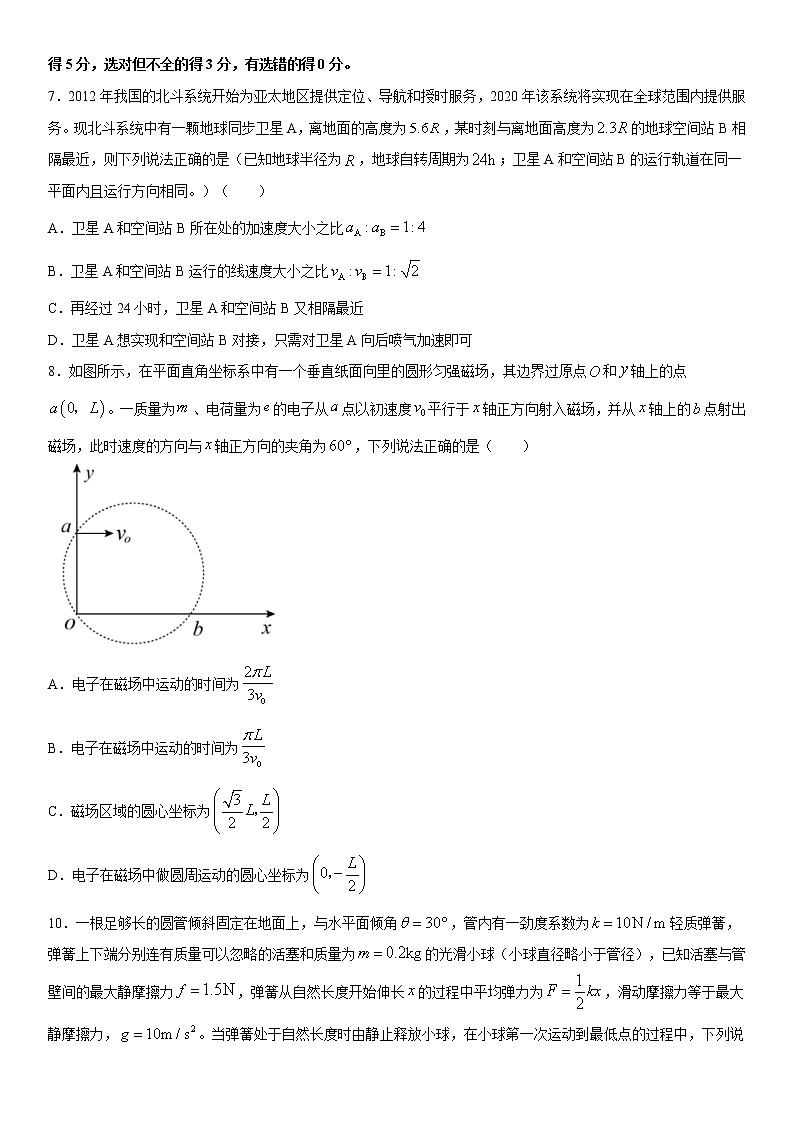 衡水名校联盟2021年高考押题预测卷-物理03