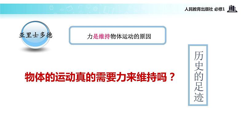 【教学课件】《牛顿第一定律》（物理人教必修1）第4页