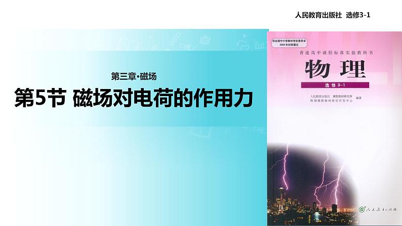 【教学课件】《3.5磁场对电荷的作用力》（人教）第1页