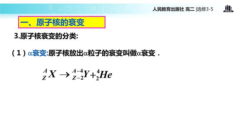 【教学课件】《 放射性元素的衰变》（人教版）第3页