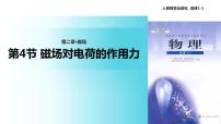 人教版 (新课标)选修1四、磁场运动电荷的作用教学ppt课件