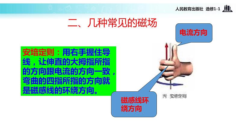 【教学课件】《2.2电流的磁场》（人教）08