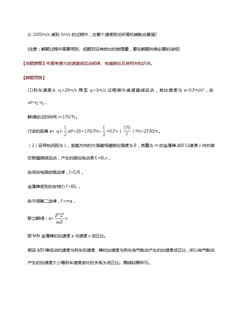 高考物理（15-20年）六年试题分类汇编  专题02 运动图像02