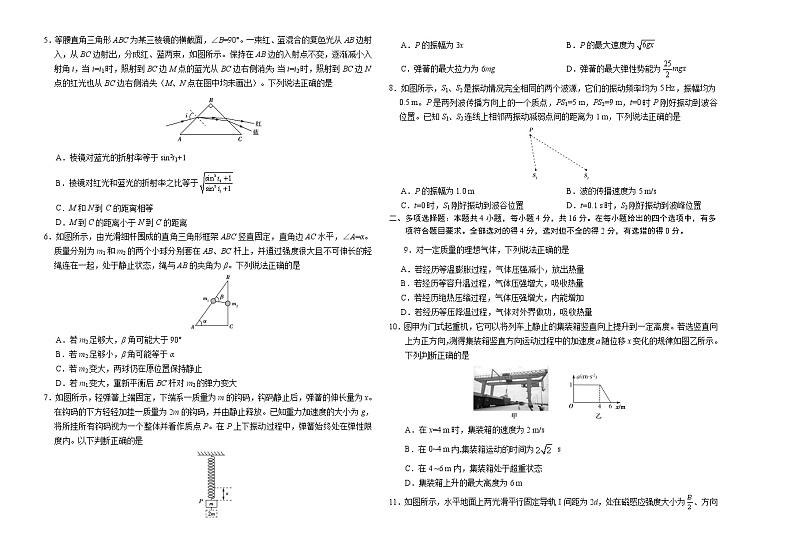 物理-2021年高考高三5月全国大联考山东卷）含答案解析02