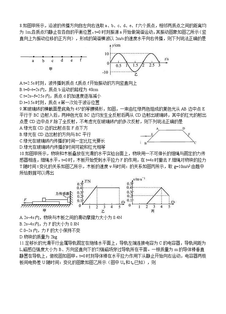 湖北省武汉市武昌区2021届高三下学期5月质量检测 物理（含答案）03