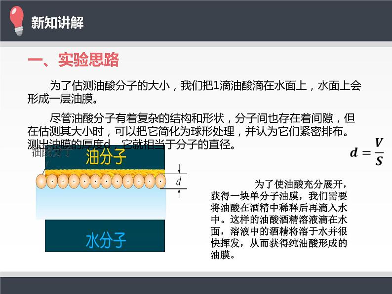 人教版（2019）高中物理选修性必修第三册课件： 1.2 实验：用油膜法估测油酸分子的大小 课件08