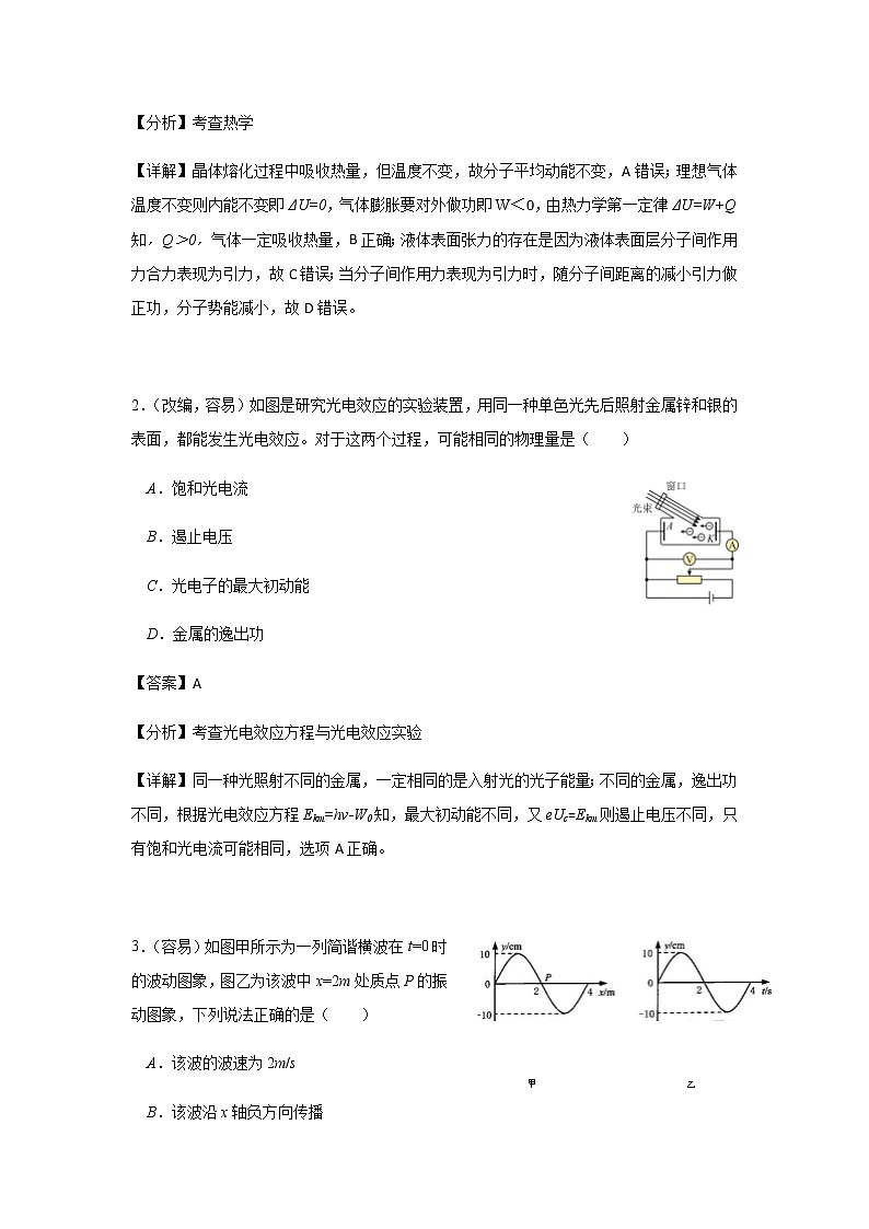 2021届湖北省部分重点中学高三高考冲刺联合押题（一） 物理（解析版）02
