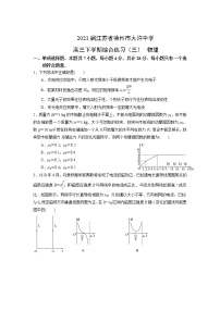 2021届江苏省徐州市大许中学高三下学期综合练习（三） 物理