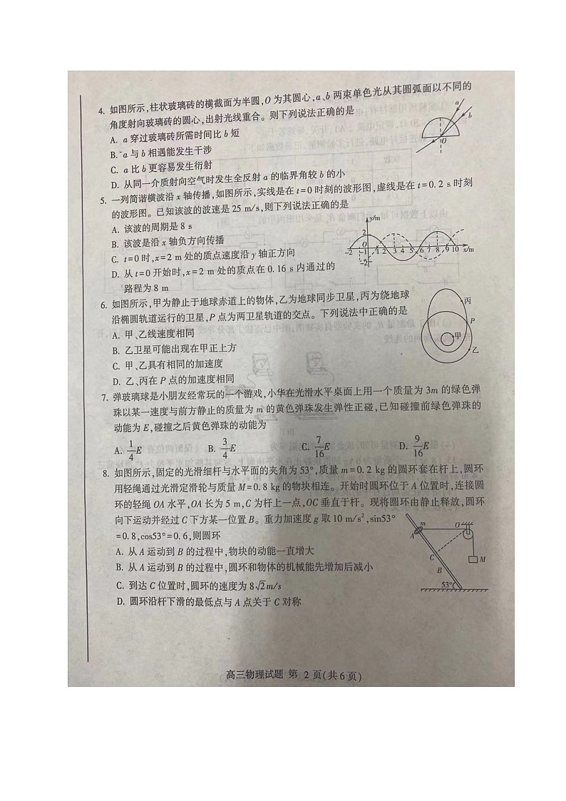 山东省聊城第一中学2021届高三上学期期末考试物理试题（图片版）+扫描版含答案【KS5U+高考】02