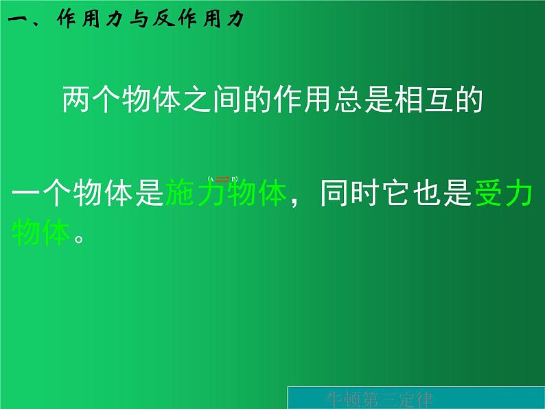 人教版（2019）高中物理必修一3.3《牛顿第三定律》第2页